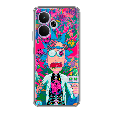 Силиконовый чехол на Realme 14T 5G с принтом Рик и Морти Rick Morty