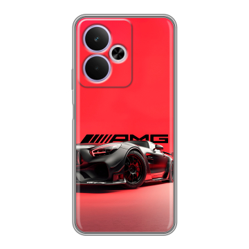 Силиконовый чехол на Realme 14T 5G с принтом Мерседес Mercedes AMG