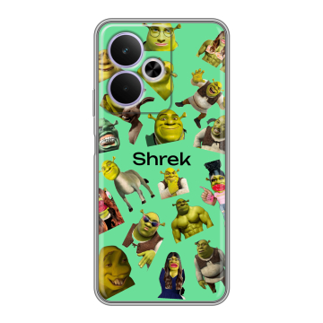 Силиконовый чехол на Realme 14T 5G с принтом Шрек Shrek