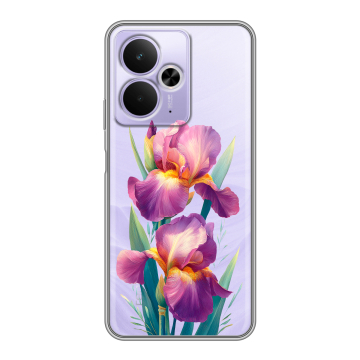 Силиконовый чехол на Realme 14T 5G с принтом Цветы орхидеи