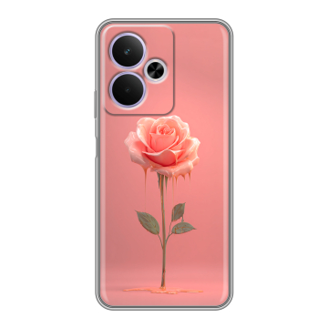 Силиконовый чехол на Realme 14T 5G с принтом Розовая роза