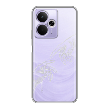 Силиконовый чехол на Realme 14T 5G с принтом Сотворение мира