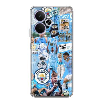 Силиконовый чехол на Realme 14T 5G с принтом Man City Манчестер Сити