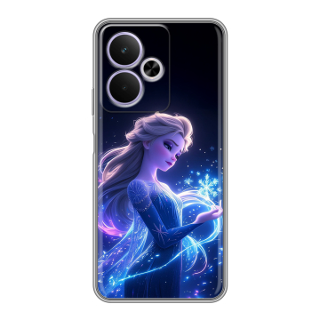 Силиконовый чехол на Realme 14T 5G с принтом Холодное сердце Frozen