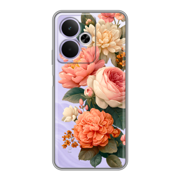 Силиконовый чехол на Realme 14T 5G с принтом цветы