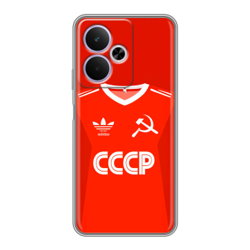 Силиконовый чехол на Realme 14T 5G с принтом Флаг Герб СССР