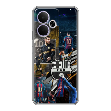 Силиконовый чехол на Realme 14T 5G с принтом Messi Barcelona