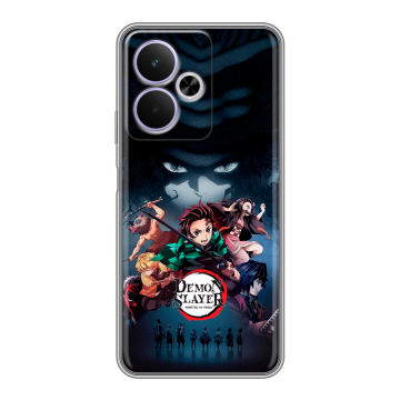 Силиконовый чехол на Realme 14T 5G с принтом Demon Slayer Клинок рассекающий демонов