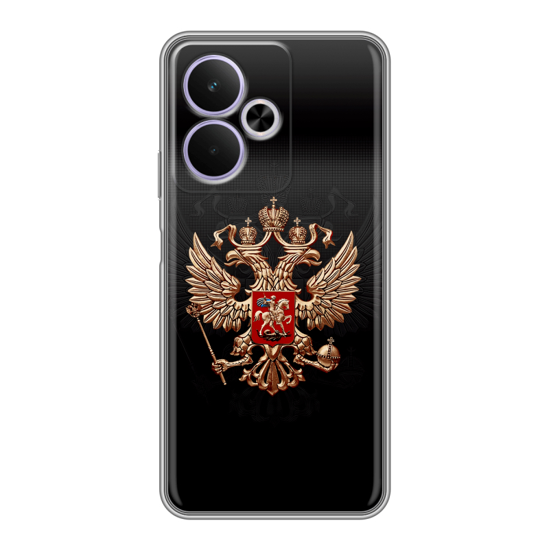 Силиконовый чехол на Realme 14T 5G с принтом Герб России Силиконовый чехол на Realme 14T 5G с принтом Герб России
