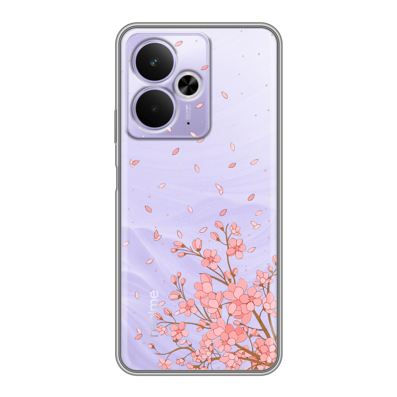 Силиконовый чехол на Realme 14T 5G с принтом Ветка сакуры Силиконовый чехол на Realme 14T 5G с принтом Ветка сакуры
