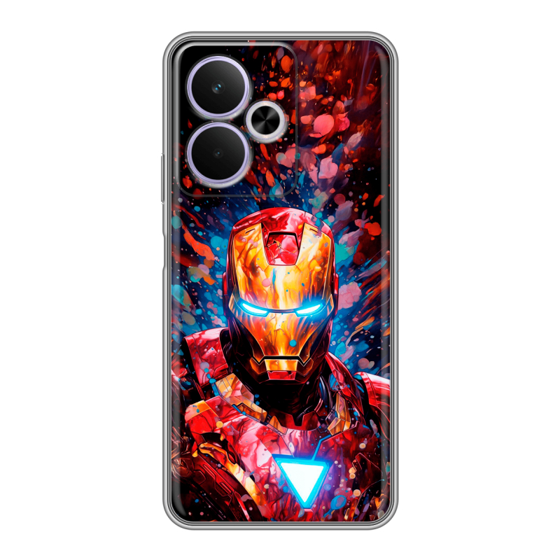 Силиконовый чехол на Realme 14T 5G с принтом Железный человек Ironman Силиконовый чехол на Realme 14T 5G с принтом Железный человек Ironman