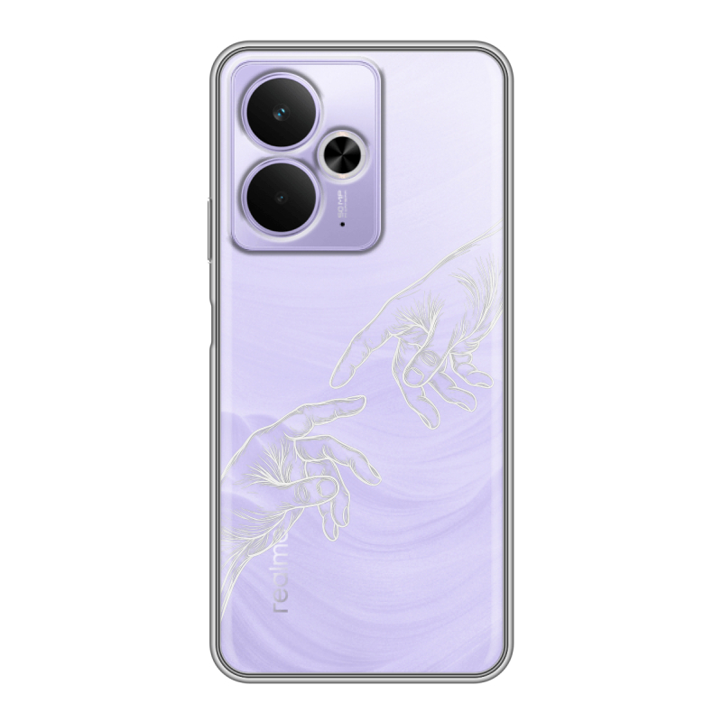 Силиконовый чехол на Realme 14T 5G с принтом Сотворение мира Силиконовый чехол на Realme 14T 5G с принтом Сотворение мира