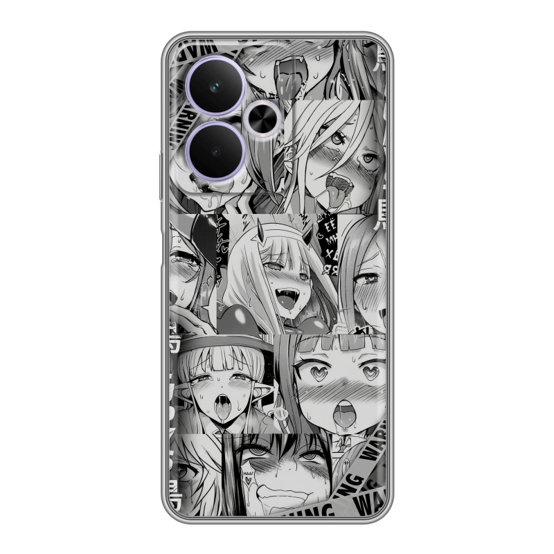 Силиконовый чехол на Realme 14T 5G с принтом Ahegao Ахегао Аниме Силиконовый чехол на Realme 14T 5G с принтом Ahegao Ахегао Аниме