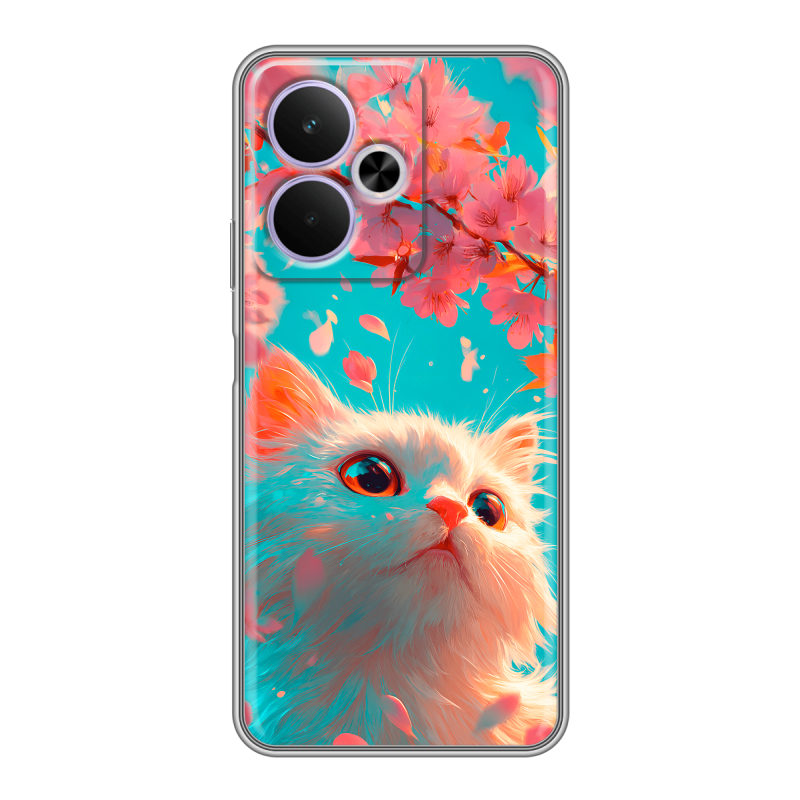 Силиконовый чехол на Realme 14T 5G с принтом Красивый кот Силиконовый чехол на Realme 14T 5G с принтом Красивый кот