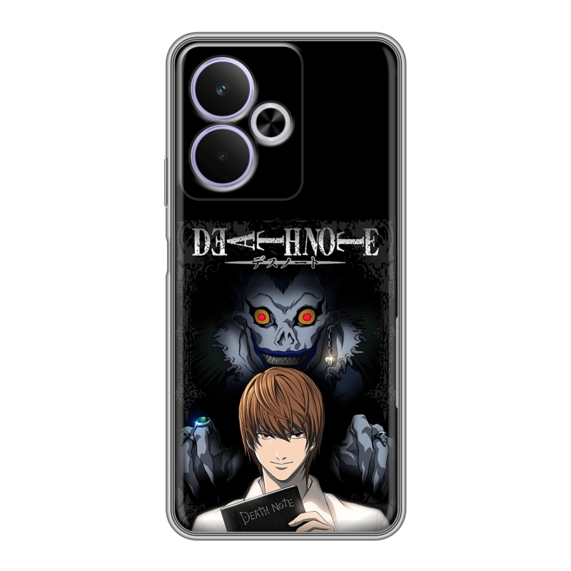 Силиконовый чехол на Realme 14T 5G с принтом Death note Тетрадь смерти Силиконовый чехол на Realme 14T 5G с принтом Death note Тетрадь смерти
