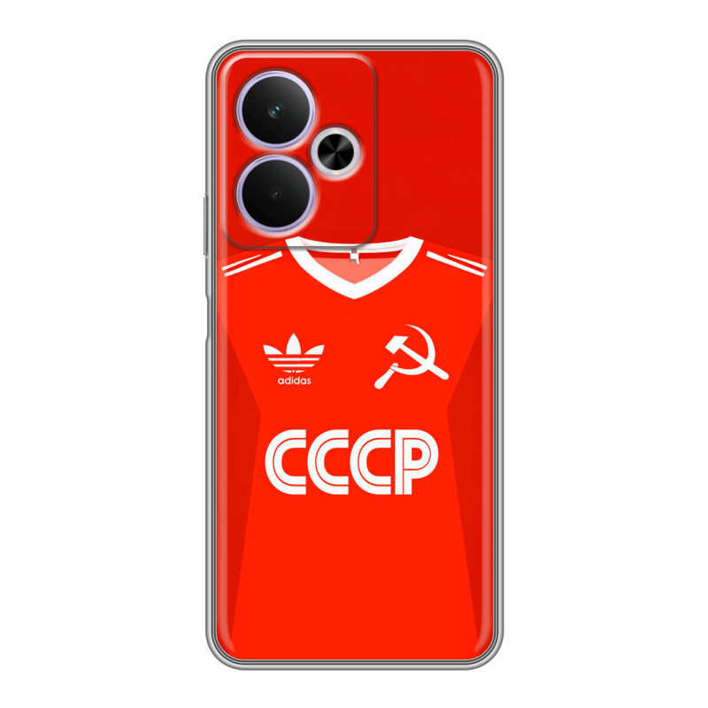 Силиконовый чехол на Realme 14T 5G с принтом Флаг Герб СССР Силиконовый чехол на Realme 14T 5G с принтом Флаг Герб СССР