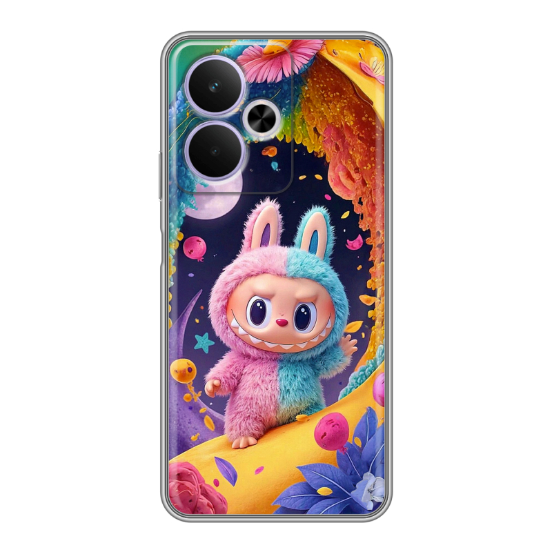 Силиконовый чехол на Realme 14T 5G с принтом Labubu Лабубу Силиконовый чехол на Realme 14T 5G с принтом Labubu Лабубу