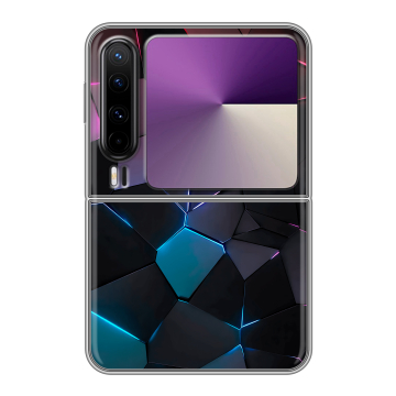 Пластиковый чехол на HUAWEI Pura X с принтом Геометрия неона Пластиковый чехол на HUAWEI Pura X с принтом Геометрия неона