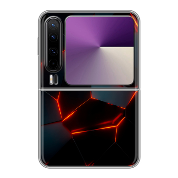 Пластиковый чехол на HUAWEI Pura X с принтом Яркие абстракции Пластиковый чехол на HUAWEI Pura X с принтом Яркие абстракции