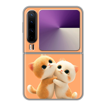 Пластиковый чехол на HUAWEI Pura X с принтом Милые котики Пластиковый чехол на HUAWEI Pura X с принтом Милые котики