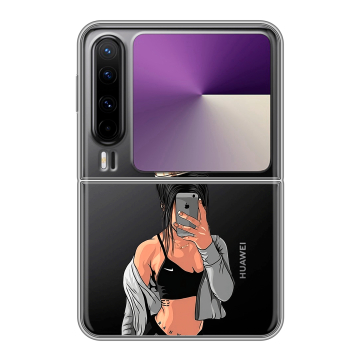 Пластиковый чехол на HUAWEI Pura X с принтом Женские принты Пластиковый чехол на HUAWEI Pura X с принтом Женские принты