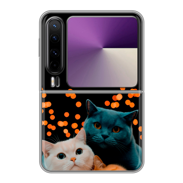 Пластиковый чехол на HUAWEI Pura X с принтом Кошки Пластиковый чехол на HUAWEI Pura X с принтом Кошки