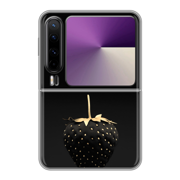 Пластиковый чехол на HUAWEI Pura X с принтом Черная клубника Пластиковый чехол на HUAWEI Pura X с принтом Черная клубника