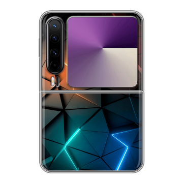 Пластиковый чехол на HUAWEI Pura X с принтом Абстракция неон Пластиковый чехол на HUAWEI Pura X с принтом Абстракция неон