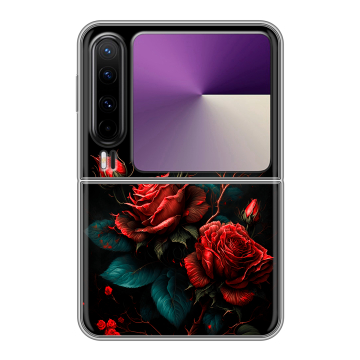 Пластиковый чехол на HUAWEI Pura X с принтом Розы красные