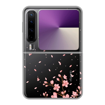 Пластиковый чехол на HUAWEI Pura X с принтом Ветка сакуры