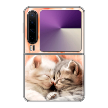 Пластиковый чехол на HUAWEI Pura X с принтом Котята Пластиковый чехол на HUAWEI Pura X с принтом Котята