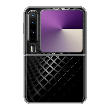 Пластиковый чехол на HUAWEI Pura X с принтом Текстура металла