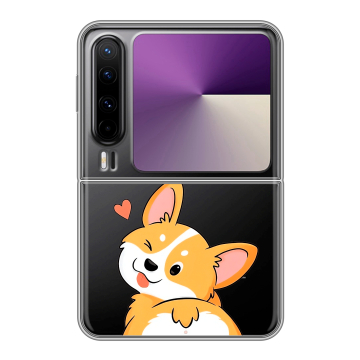 Пластиковый чехол на HUAWEI Pura X с принтом Корги