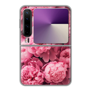 Пластиковый чехол на HUAWEI Pura X с принтом цветы пионы