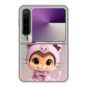 Пластиковый чехол на HUAWEI Pura X с принтом Куроми Kuromi 