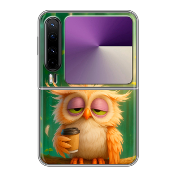 Пластиковый чехол на HUAWEI Pura X с принтом сова