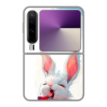 Пластиковый чехол на HUAWEI Pura X с принтом кролик зайчик