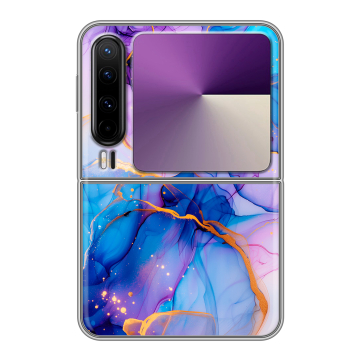 Пластиковый чехол на HUAWEI Pura X с принтом синий мрамор
