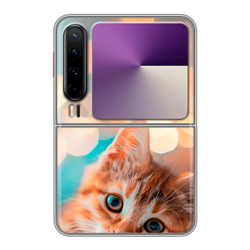 Пластиковый чехол на HUAWEI Pura X с принтом котик