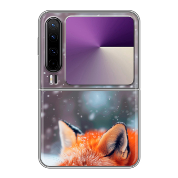 Пластиковый чехол на HUAWEI Pura X с принтом лиса