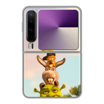 Пластиковый чехол на HUAWEI Pura X с принтом Шрек Shrek