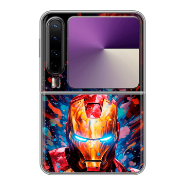 Пластиковый чехол на HUAWEI Pura X с принтом Железный человек Ironman