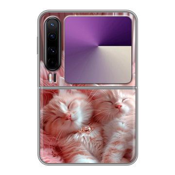 Пластиковый чехол на HUAWEI Pura X с принтом котята котики Пластиковый чехол на HUAWEI Pura X с принтом котята котики