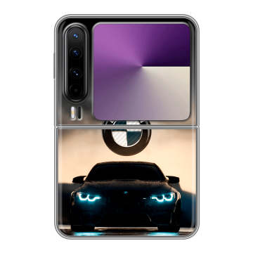 Пластиковый чехол на HUAWEI Pura X с принтом БМВ BMW Пластиковый чехол на HUAWEI Pura X с принтом БМВ BMW