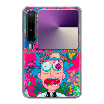 Пластиковый чехол на HUAWEI Pura X с принтом Рик и Морти Rick Morty