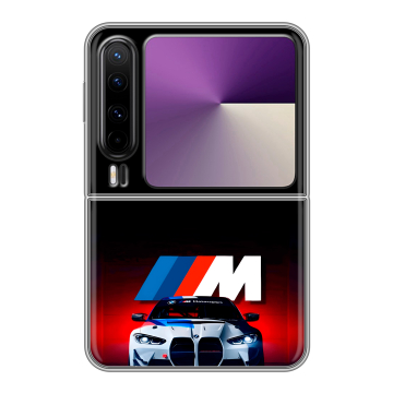 Пластиковый чехол на HUAWEI Pura X с принтом БМВ BMW Пластиковый чехол на HUAWEI Pura X с принтом БМВ BMW