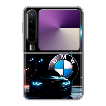 Пластиковый чехол на HUAWEI Pura X с принтом БМВ BMW Пластиковый чехол на HUAWEI Pura X с принтом БМВ BMW