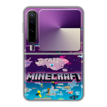 Пластиковый чехол на HUAWEI Pura X с принтом Майнкрафт Minecraft