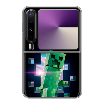 Пластиковый чехол на HUAWEI Pura X с принтом Майнкрафт Minecraft