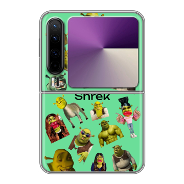 Пластиковый чехол на HUAWEI Pura X с принтом Шрек Shrek